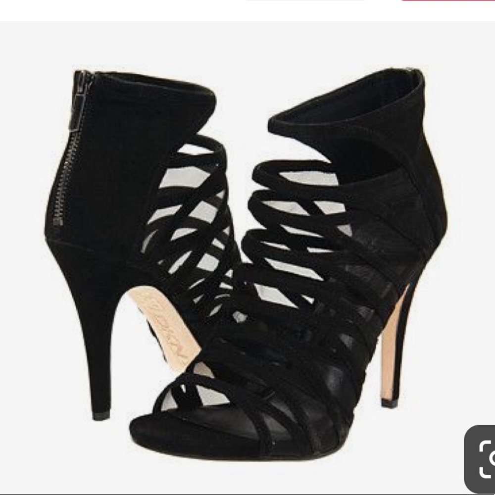 DKNY Suede/Side Mesh Cage Heals size 7.5